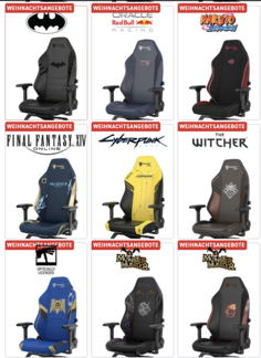 Enkele van de speciale edities (Afbeelding bron: Secretlab)