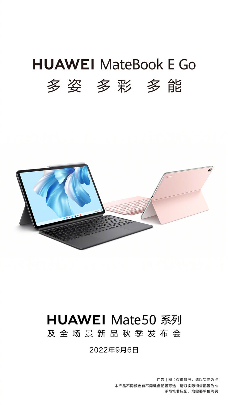 De nieuwe promo poster van de MateBook E Go. (Bron: Huawei via Weibo)