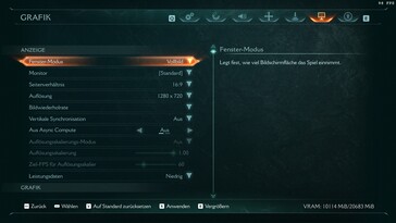 Het uitgebreide grafische menu