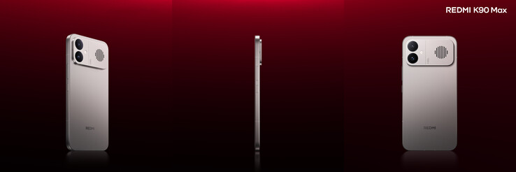 Ontwerp van de achterkant en zijkant van de Redmi K90 Max
