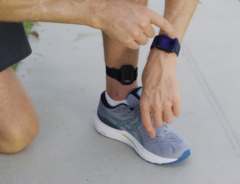 De Evolve MVMT (afbeelding) is ontworpen om op de enkel gedragen te worden. (Afbeelding bron: Evolve)