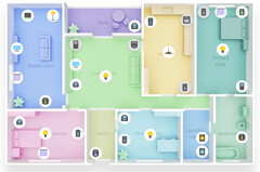 De nieuwe interface van SmartThings: een 3D-plattegrond die al uw aangesloten gadgets toont (Bron: Samsung)