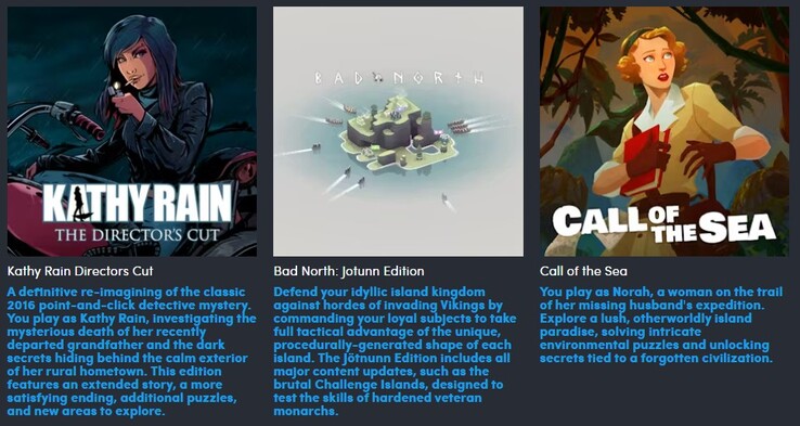 De drie extra spellen die worden toegevoegd aan de $10-tier (Afbeelding bron: Humble Bundle)
