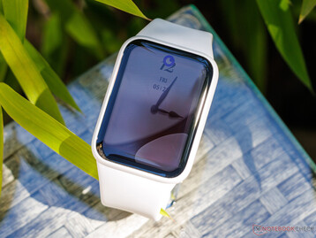 Het scherm van de Xiaomi Smart Band 10 Pro van dichterbij bekeken