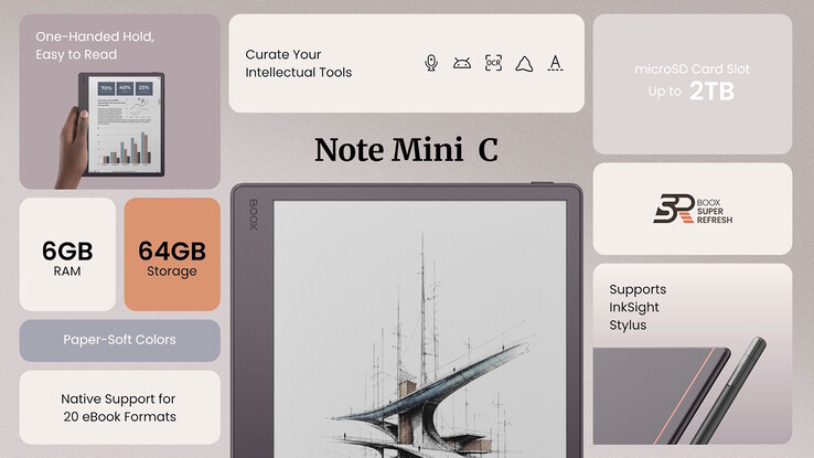 De Boox Note Mini C draait op Android 16 en is volledig compatibel met apps uit de Google Play Store.