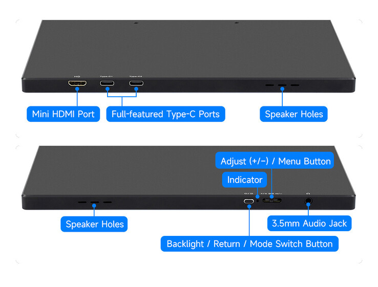 Luckfox 16-inch 4K draagbare aanraakmonitor: Interfaces