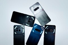 De afgebeelde Nothing Phone (3a)-serie wordt aangeboden in grijs, zwart, wit en blauw