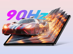 De P50T 2026-tablet kost iets meer dan $100. Op de afbeelding: een promotiefoto waarop het 90Hz-scherm wordt uitgelicht.