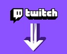Twitch-logo met pijl omlaag eronder (Afbeeldingsbron: Twitch met bewerkingen)