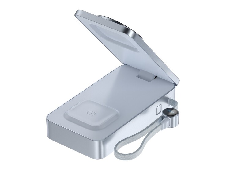 De nog niet uitgebrachte Ugreen powerbank heeft een opvouwbaar ontwerp met een verborgen AirPods-oplader en ingebouwde kabel. (Afbeeldingsbron: Wireless Power Consortium)