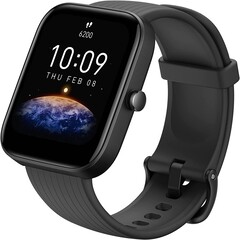 De Amazfit Bip 3 zou beschikbaar moeten zijn in drie kleuren met in kleur bijpassende bandjes en body's. (Afbeelding bron: Amazon Brazilië)