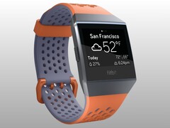 De Fitbit Ionic in koraalblauw en vurig oranje (Afbeelding bron: Fitbit)