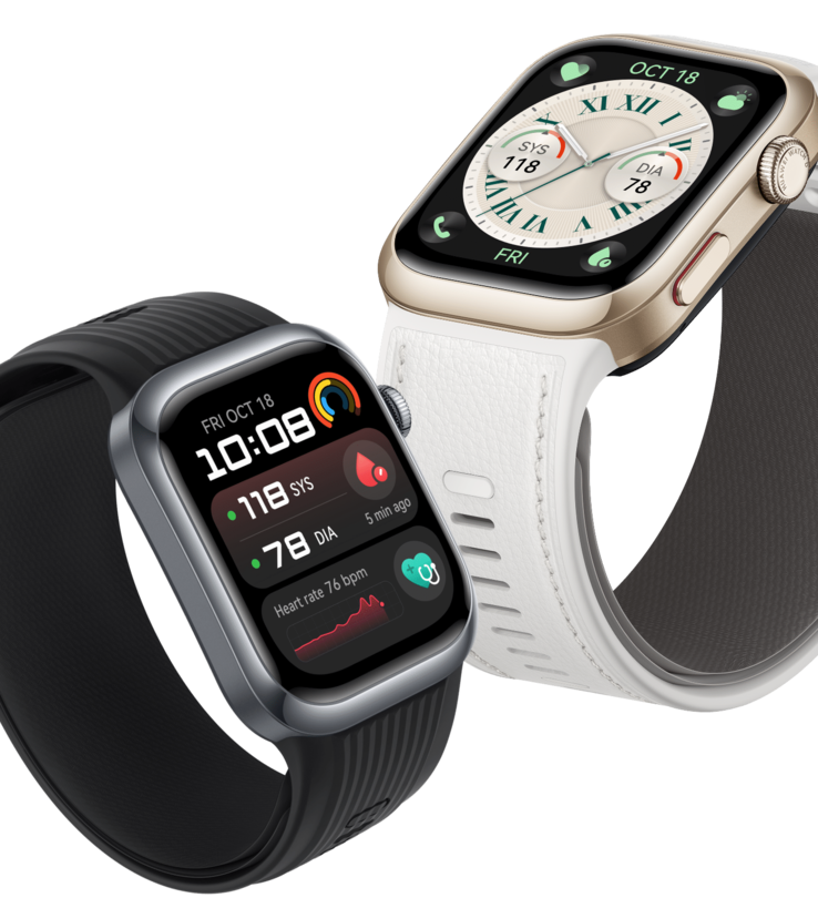 De zwarte (links) en gouden (rechts) versies van de Huawei Watch D2 smartwatch. (Afbeeldingsbron: Huawei)