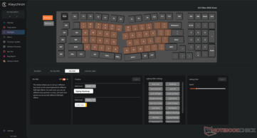 Keychron Launcher RGB-zone aanpassingsopties. 