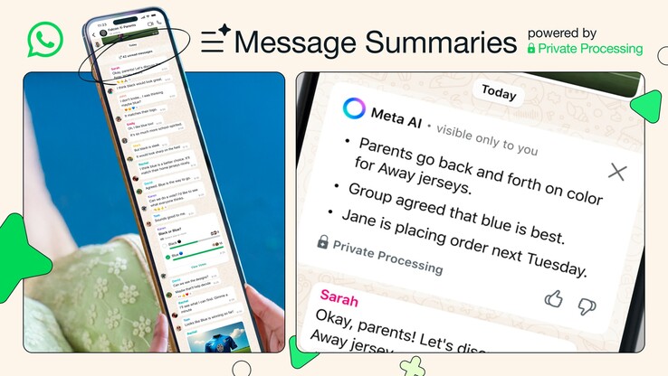 Samenvattingen van WhatsApp-berichten. (Afbeeldingsbron: WhatsApp)