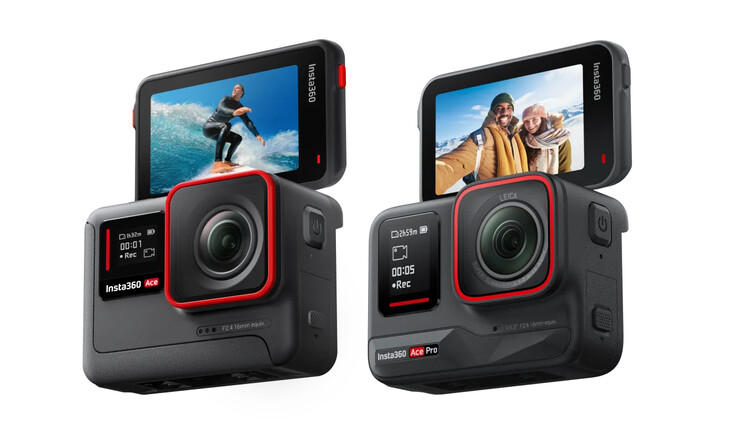 De Insta360 Ace en Insta360 Ace Pro van links naar rechts. (Afbeeldingsbron: Insta360)