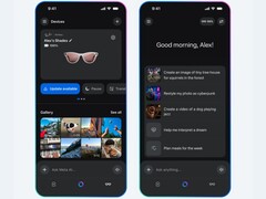 De interface van de Meta AI-app toont een Ray-Ban slimme bril die is aangesloten onder 