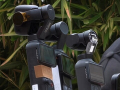 De Osmo Pocket 4P, Osmo Pocket 3 en Osmo Pocket 4, van links naar rechts.