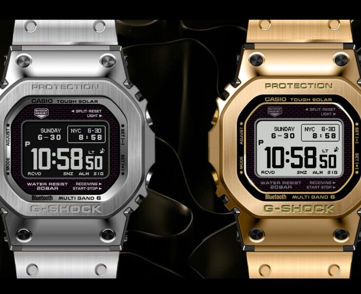Van links naar rechts (op de foto): de aankomende Casio GMW-BZ5000D-1 en de GMW-BZ5000GD-9. (Afb. bron: Great G-Shock World)