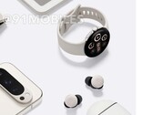 De Pixel Watch 3-serie zou verkrijgbaar moeten zijn in 41 mm en 45 mm. (Afbeeldingsbron: Google via 91mobiles &amp; @OnLeaks)