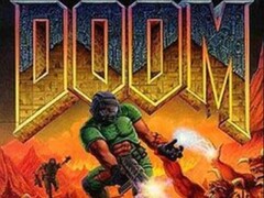 Limited Run games brengt Doom opnieuw uit in een doos die het spel kan spelen. (Afbeelding bron: Doom titelscherm)