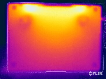 Stresstest oppervlaktetemperaturen (onder)