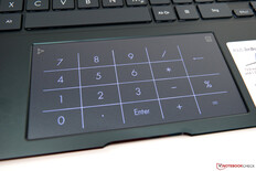 Touchpad van de Asus ZenBook Flip 13 UX363 met geïntegreerd numeriek toetsenbord