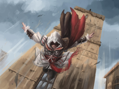Het nu gecancelde Assassin&#039;s Creed-spel had de codenaam &quot;Project Scarlet&quot;. Afgebeeld - fan art van Ezio Auditore uit de AC-serie. (Afbeeldingsbron: u/artofani via r/IndianGaming)