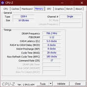 CPU-Z-geheugen