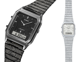 De Casio x Liberty AQ-230EBLT-1A en AQ-230ELT-7A (foto), van links naar rechts. (Afbeeldingsbron: Casio)