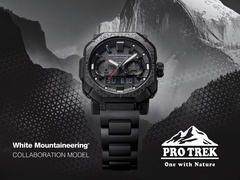Afgebeeld - De Casio Pro Trek PRW-B1000WM-1 promoposter.