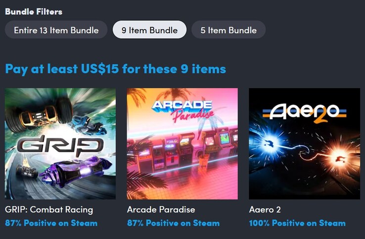 Decoratieve afbeelding. Als u $15 betaalt, krijgt u 9 games (Afbeeldingsbron: Humble Bundle)