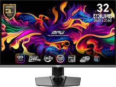 De MSI MPG 321URX is een 32-inch 4K QD-OLED-monitor met een verversingssnelheid van 240 Hz. (Afbeeldingsbron: MSI/Amazon)