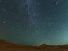 Een foto genomen tijdens de Perseïden-meteorenregen. (Afbeeldingsbron: Costfoto/NurPhoto - Getty Images)