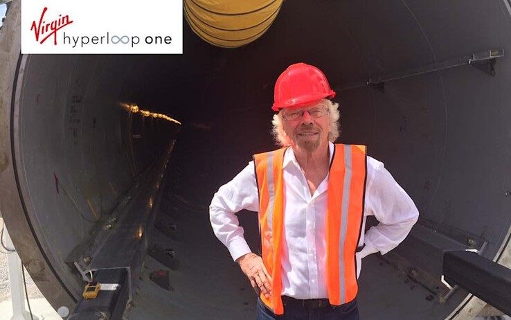 Sir Richard Branson heeft geïnvesteerd in Hyperloop One. Afbeeldingsbron: Virgin Hyperloop