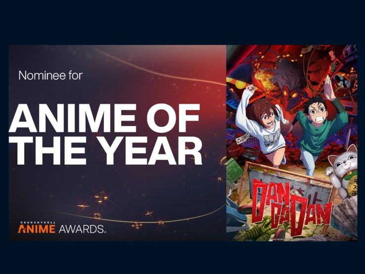 Dandadan is niet alleen genomineerd voor beste anime van het jaar, maar ook voor 18 andere categorieën! (Afbeeldingsbron: Crunchyroll)