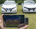 Eén voertuig is behandeld met de koele lak van Nissan, het andere met traditionele autolak. De koele lak heeft aangetoond dat de oppervlaktetemperatuur aan de buitenkant tot 12 graden Celsius lager is en aan de binnenkant tot 5 graden Celsius koeler. (Afbeeldingsbron: Nissan)