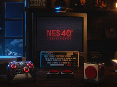 De 8bitDo NES 40 Collection bevat een limited edition controller, 8BitDo's eerste toetsenbord met 68 toetsen en een opvolger voor de Retro Cube Speaker. (Afbeeldingsbron: 8BitDo)