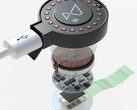 Neuralink hersenimplantaat met oplader, 3D-model (Bron: CGTrader)