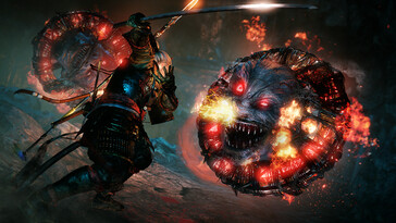 Een afbeelding van een gevecht in Nioh: Complete Edition.