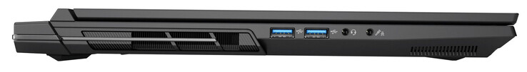 Links: 2x USB 3.2 Gen 2 (USB-A), combo audio-aansluiting, 2-in-1 audio (mic-in of S/PDIF optisch)
