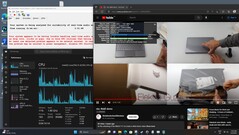 Maximale latenties bij het openen van meerdere browsertabbladen en het afspelen van 4K-video.