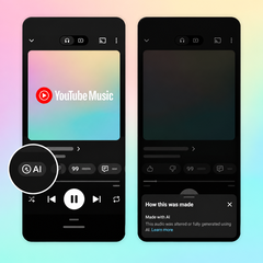 AI-identificator voor YouTube Music
