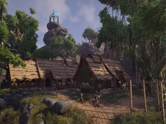 Een afbeelding van een dorp in Elex, nu te koop op Steam.