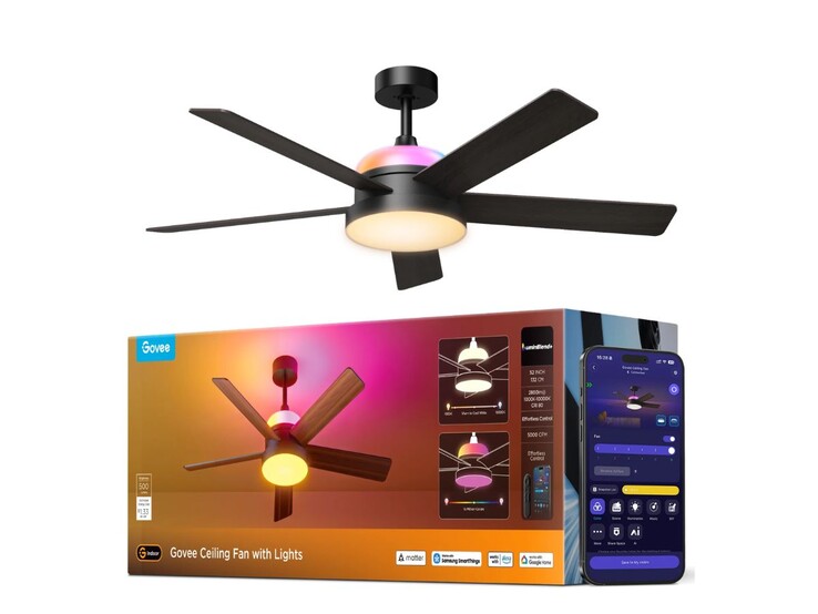 De Govee Plafondventilator met Verlichting