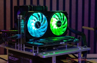 De KFA2 GeForce RTX 4060 Ti EX tijdens onze geluidsmetingen