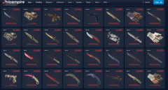 Een screengrab van de CS2 prijstracking website Price Empire (bron: Price Empire)