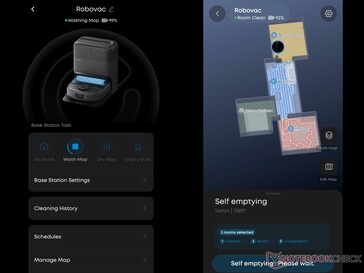 eufy app in donkere modus.