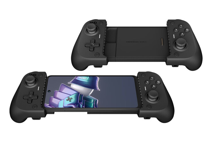 De HMD Fusion X1 kan worden getransformeerd in een gaming handheld met een accessoire van de eerste partij. (Afbeeldingsbron: HMD Global)